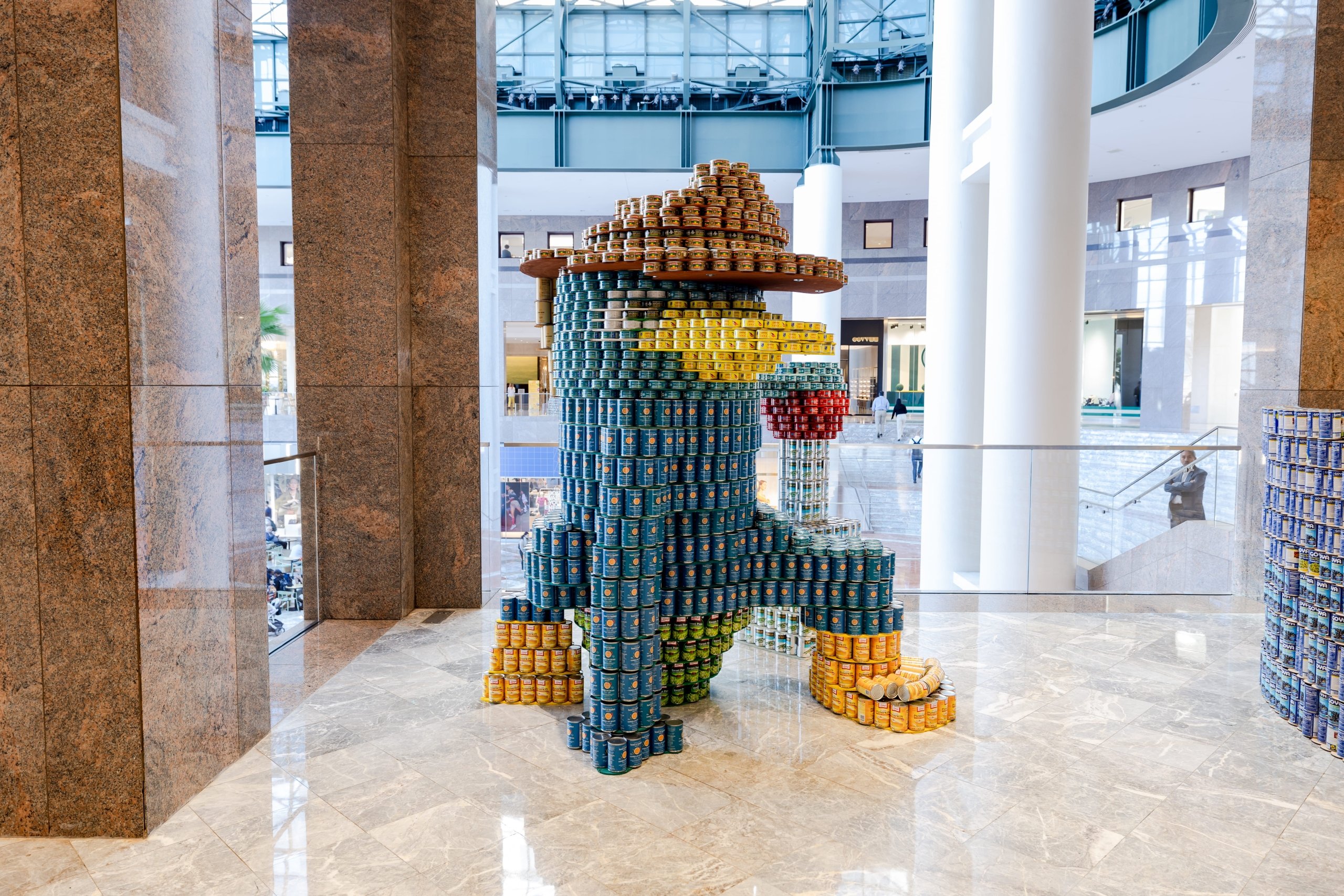 Canstruction sculpture