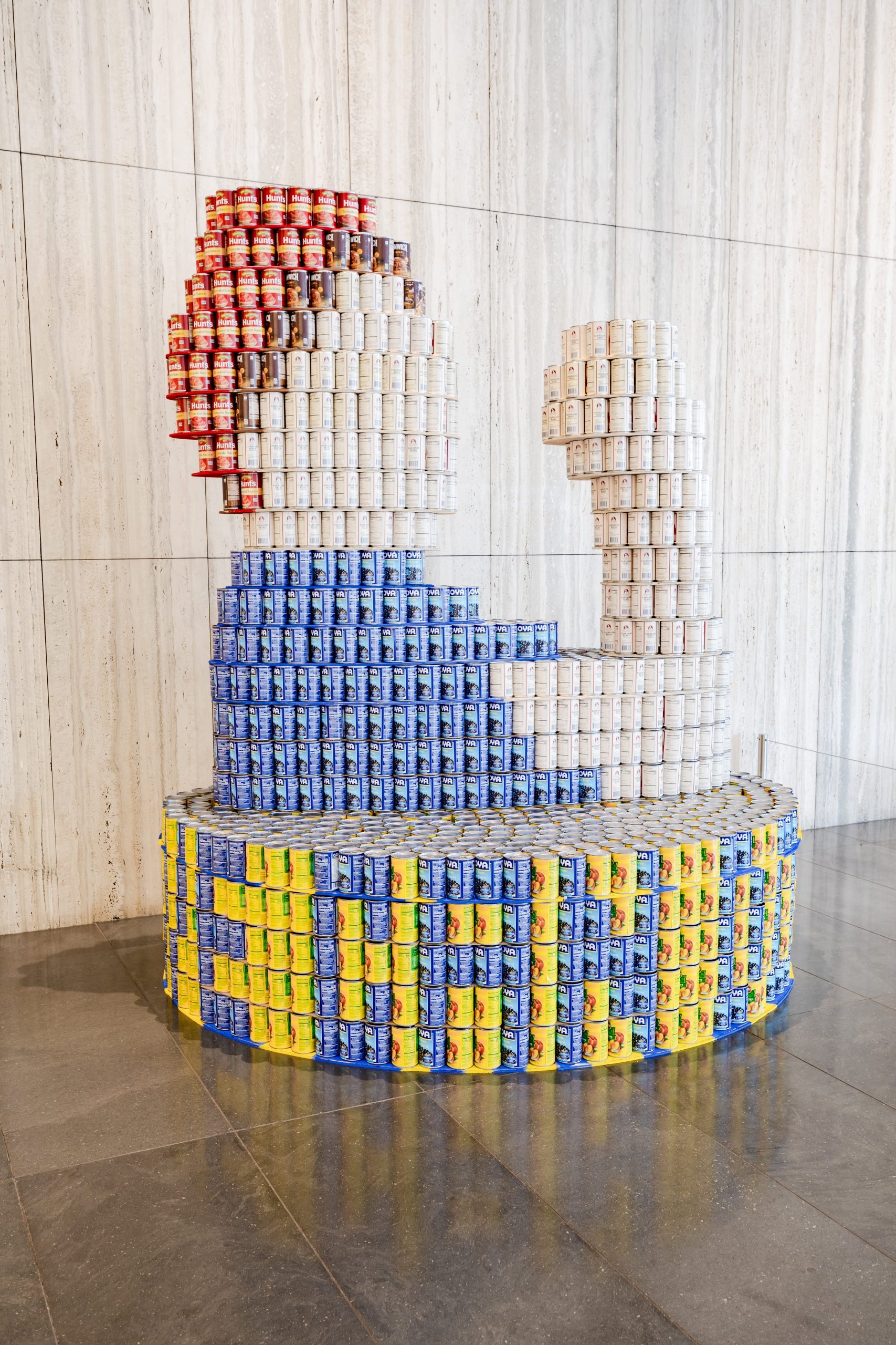 Canstruction sculpture made of cans
