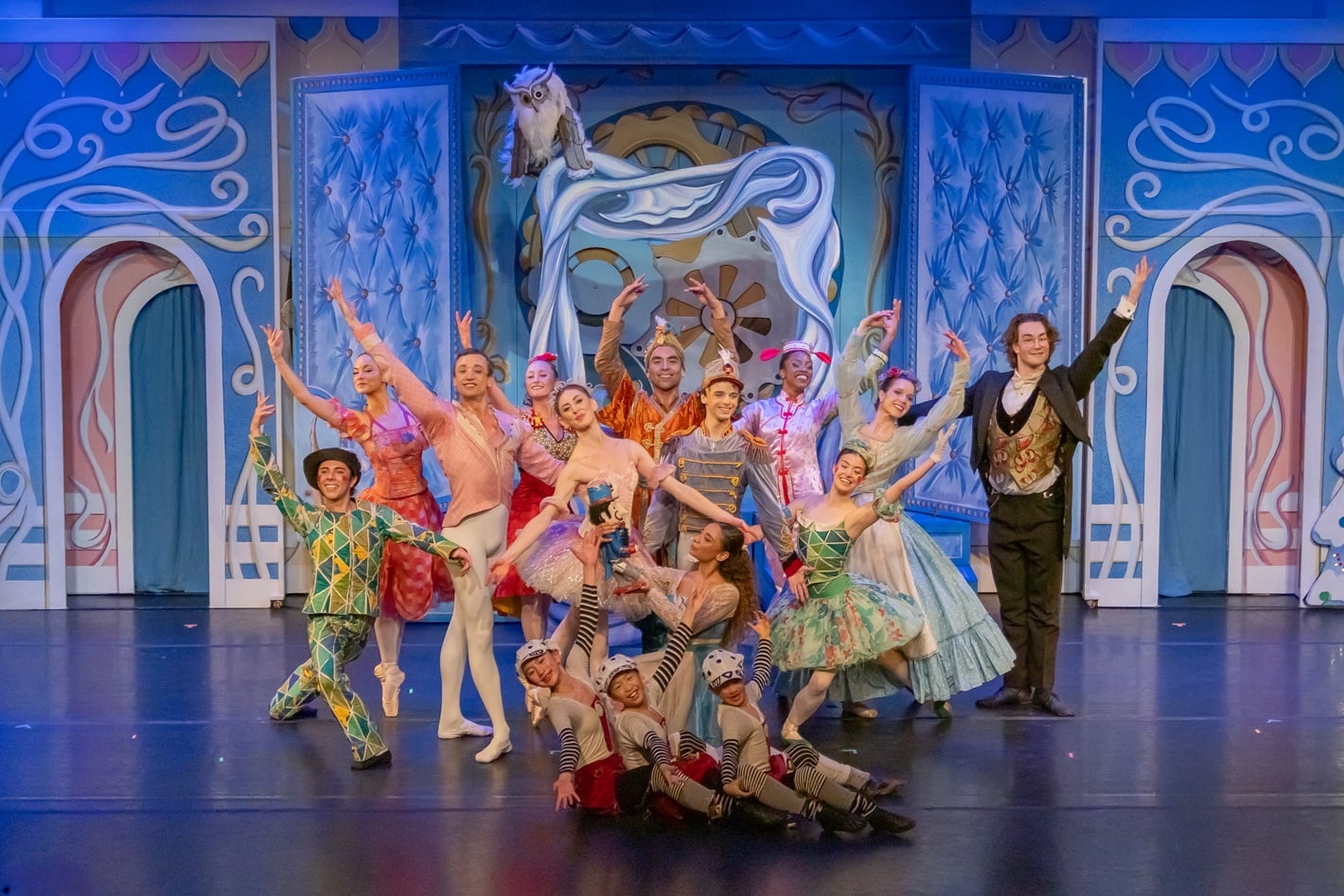 The cast of Keith Micheal's The Nutcracker, presented by NY Theatre Ballet at Brookfield Place