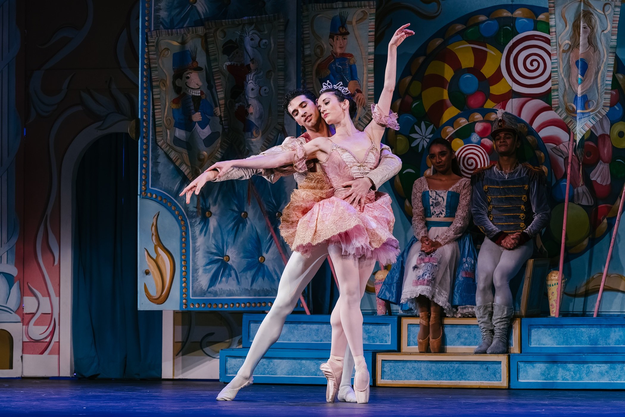 Ballerinas dance in The Nutcracker