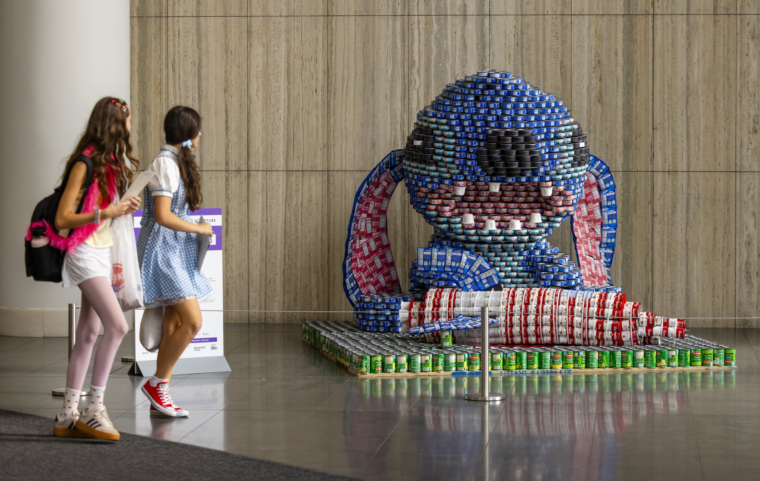 Canstruction at Brookfield Place NY, by Bowery Image Group